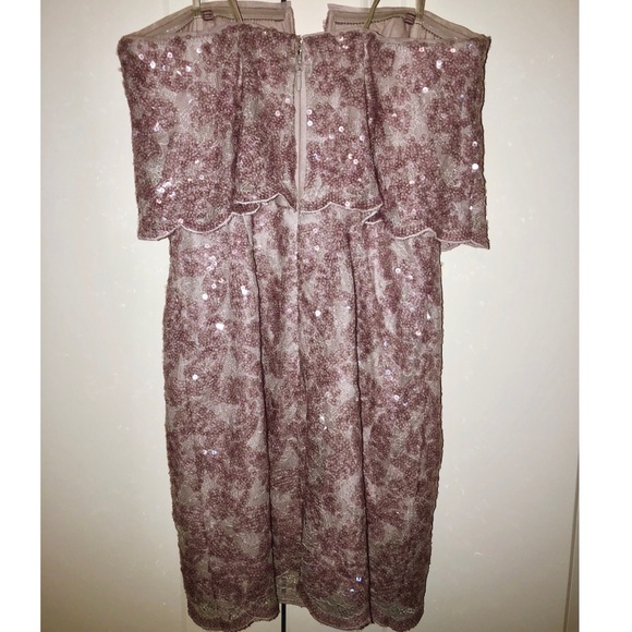 BCBG Lilac/Mauve Deep V Mini Dress - Picture 3 of 4